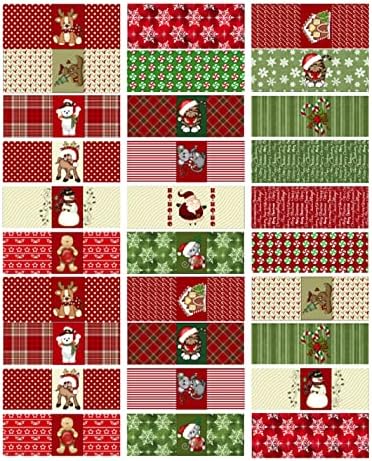 90 Labels Assorted Christmas Chocolate Nuggets Label Wrappers - 3 Sheets of 30 Labels ea. Holiday Favors.
