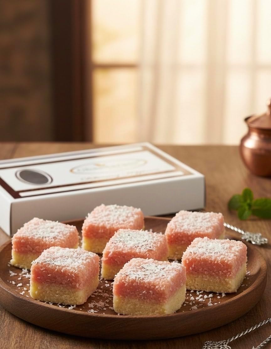 Ghasitaram Gifts Sweets - Mawa Coconut Barfi, 200g