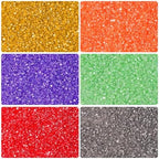 Halloween Sanding Sugar, Sprinkles For Cake Decorating, Cupcake, Cookies, Ice Cream Topper, Edible Sugar Sprinkles Sparkly Sugar Crystals (6 Packs) Gold, Orange, Purple, Green, Red, Grey