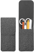 LHiDS Leather Pencil Pouch, Pen Bag for Three Fountain, Ballpoint & Rollerball Pens, Small Pencil Case, Travel Bags Organizer