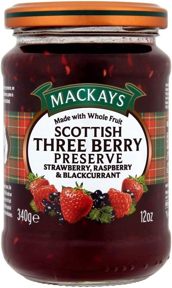 Mackays Scottish Three Berry Preserve (340g) - Pack of 2