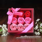 9 PCS Artificial Roses,Handmade Rose Flower Gift Set,Best Gifts for Her Women Girls Mom Lover Birthday Valentine Christmas(Pink)