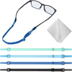 Buyisgle Kids Eye Glasses Strap - No Tail Sunglasses Straps Cords for Boys Toddler and Girls - Eyeglass Holders Around Neck - Adjustable Eyewear String Lanyard Retainer - 4 PCS（10.5 Inch