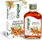 Premium Natural Siberian Sea Buckthorn Oil Dietary Supplement For Internal & External Use With Omega-3, Omega-6, Vitamins B1, B2, B3, B6, B9, 3.38 oz / 100 ml