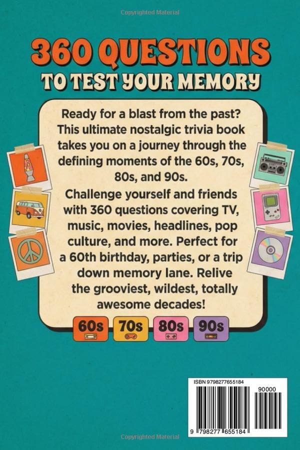 60th Birthday Trivia Book of 360 Questions: 2025/2026 Edition (For People Born in 1965 & 1966)