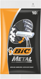 Bic Metal Quality Disposable Men's Shaving Razors, Best Single Blade, 10-Count
