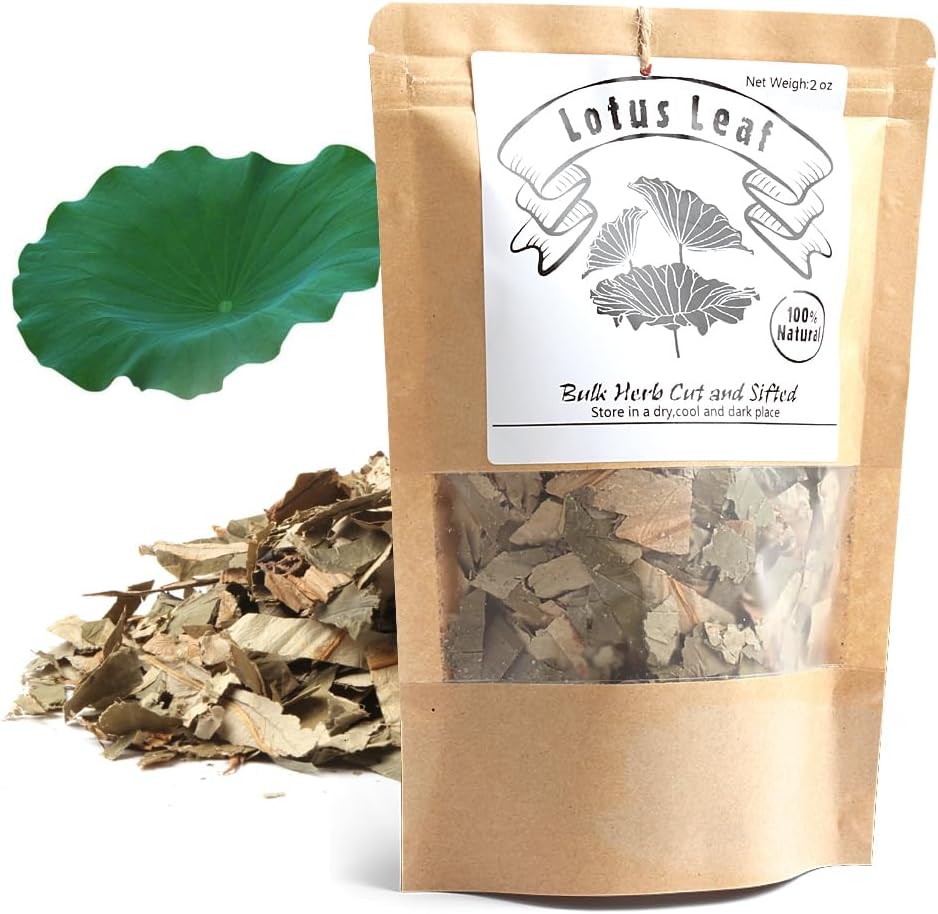 EidolonGreen [China Medicinal Herb] Lotus Leaf Tea,Dried Lotus Leaf,Chinese Herba,Decaffeinated Loose Leaf Tea （Heye/荷葉/연잎）Natural Dried Loose Leaves (2 Ounce (Pack of 1))