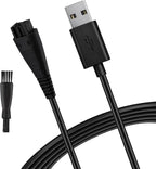 Replacement USB Charger for Panasonic Electric Shaver Arc3 Arc4 Arc5 Arc6 – 4.8V 1.25A Power Cord Compatible with ES-RT30 ES-LV50 RE7-87 ES-RT31 ES-RT33 and More,Electric Razor Power Cord,(Brush)