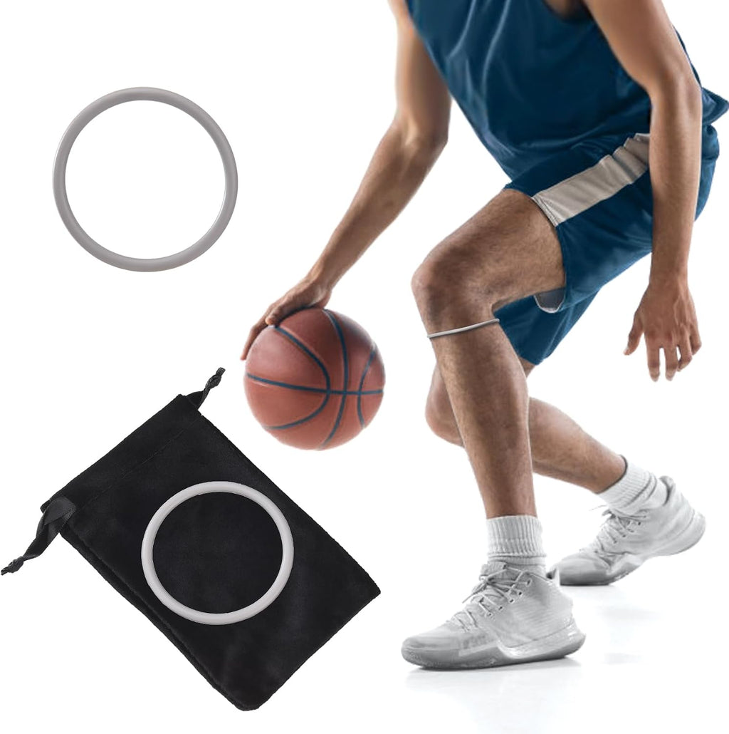 JUOPZKENN Patella Knee Strap, Thin Patella Strap Basketball Knee Strap,Patellar Tendon Support Strap,Elastic Fixed Protective Strap for Working Out Basketball Running(2PCS Gray)