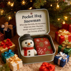 Christmas Pocket Hug Gift, 2025New Mini Christmas Santa Snowman Tree in Tin Box with Inspirational Message Card, Handmade Snowman Santa Felt Keepsake for Birthday Gifts (Gingerbread Man 1set)