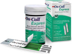 Blood Glucose Test Strips for Diabetes by On-Call Express, 50 Count, No Coding Needed, Quick Read in Seconds, Accurate Diabetic Blood Sugar Testing
