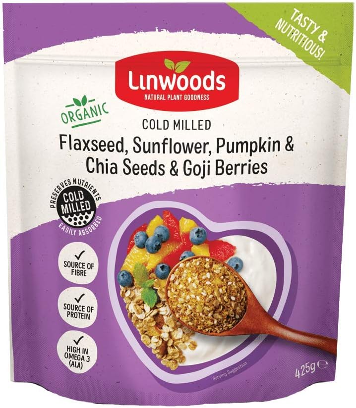 Linwoods Organic Milled Flaxseed, Sunflower, Pumpkin, Sesame Seeds and Goji Berries 425g