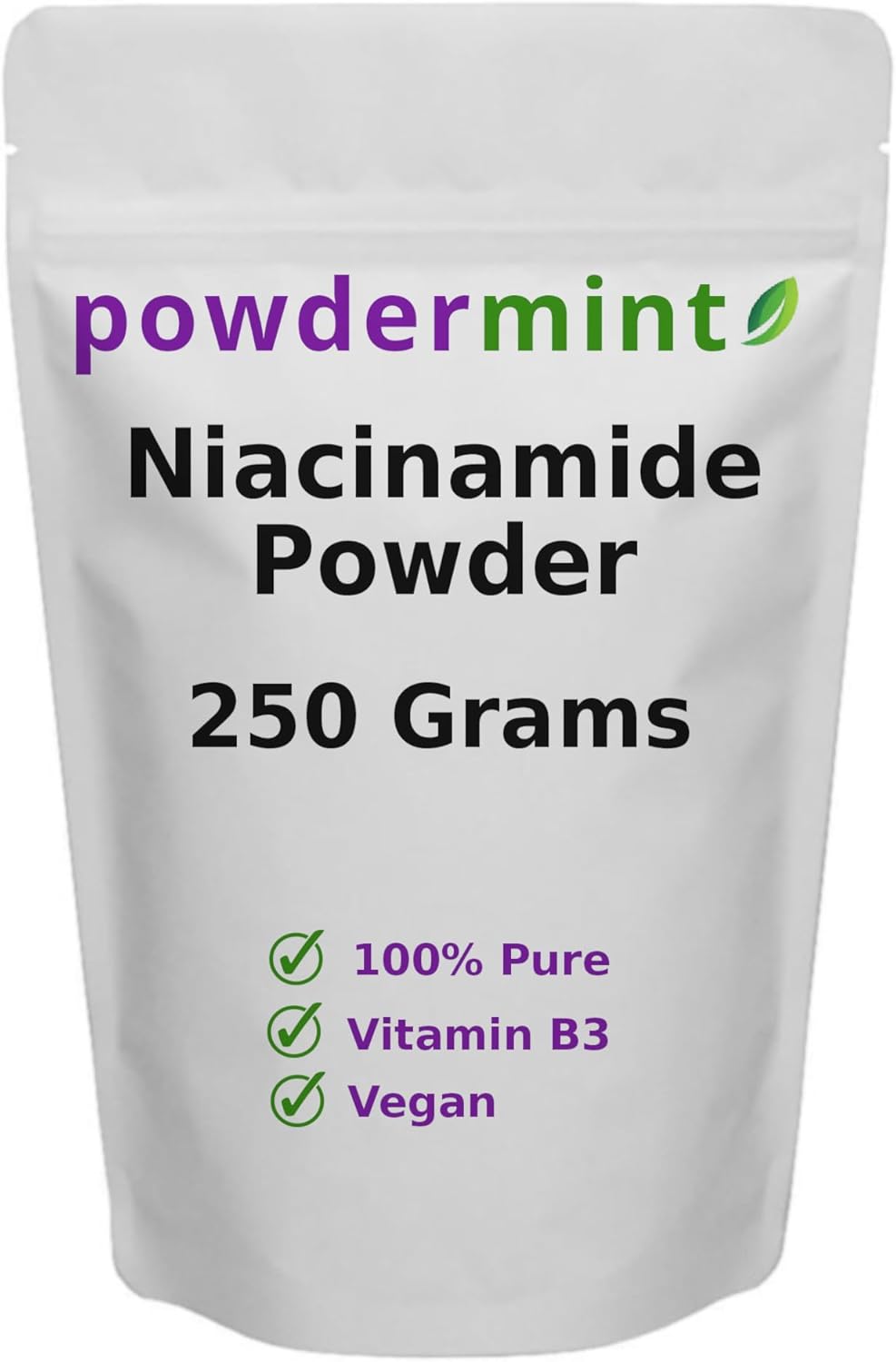 Niacinamide Powder (Vitamin B3) 100% Pure Niacin Powder 500 mg Flush-Free Supplement (250 Grams)