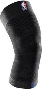 Bauerfeind Sports Compression Knee Support NBA - Lightweight Design with Gripping Zones for Basketball Knee Pain Relief & Performance with Team Designs (Black, L)