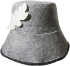 Water Absorption Sauna Hat Soft Portable Fisherman's Felt Sauna Hat Insulate Felt Sauna Hat Sauna(Gray)