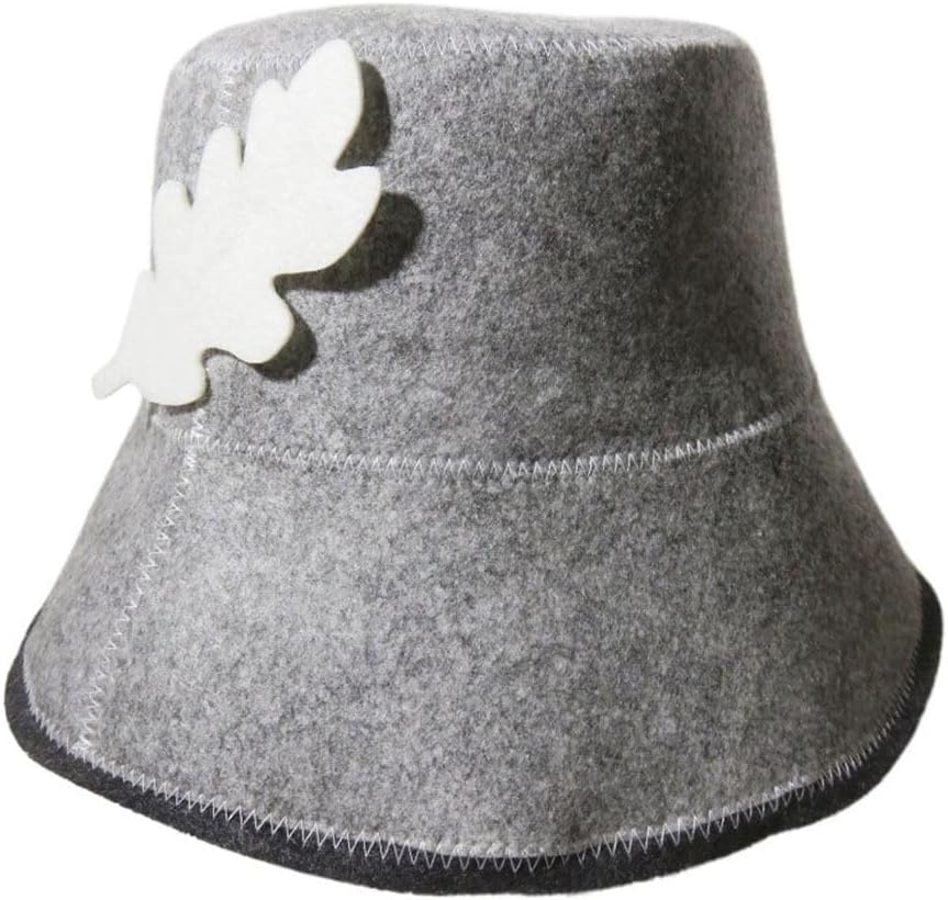 Water Absorption Sauna Hat Soft Portable Fisherman's Felt Sauna Hat Insulate Felt Sauna Hat Sauna(Gray)