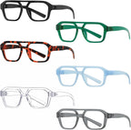 Eyekepper 6 Pack Pilot Reading Glasses for Men Women, Metalless Screwless Spring Hinges Readers, +2.75
