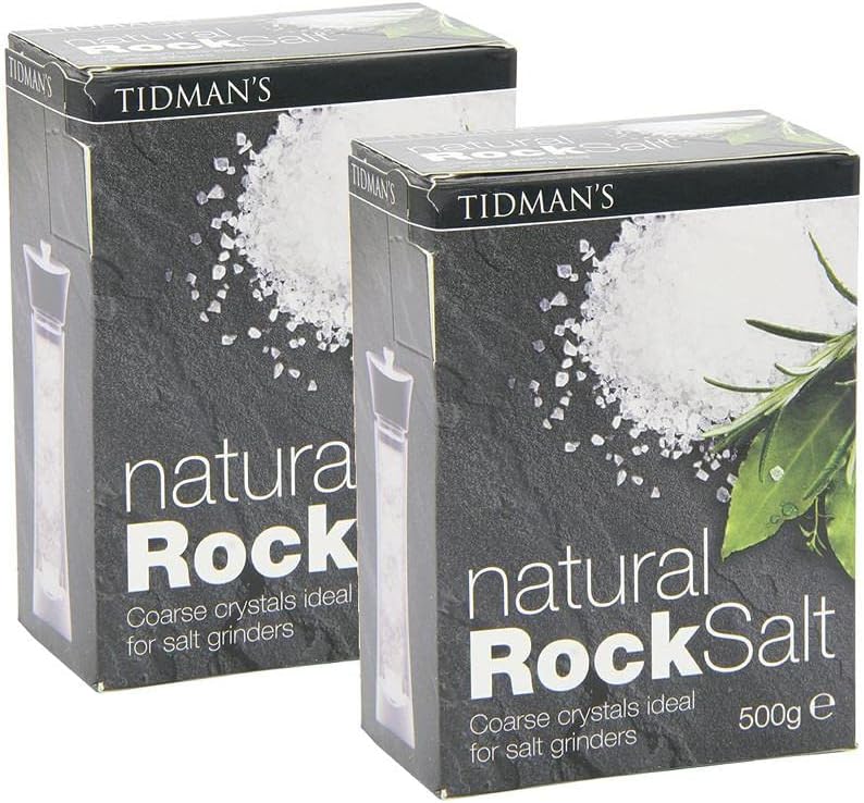 Tidman's Natural Rock Salt (500g) - Pack of 2
