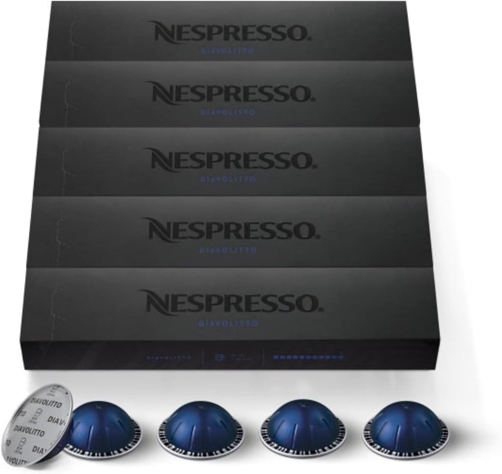Nespresso VertuoLine Espresso, Diavolitto, 50 Count