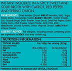 Naked Chinese Style Hot and Sour Ramen Noodle Soup, 25 g (Pack of 12)