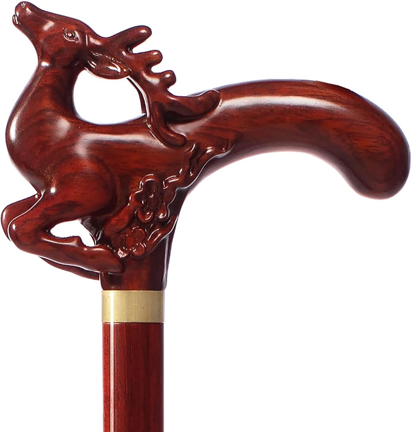 Natural Wood Walking Stick,Handcrafted Walking Cane,Wood Canes for Men and Women,Walking Sticks for Seniors, Red (Size : 80cm/31in)