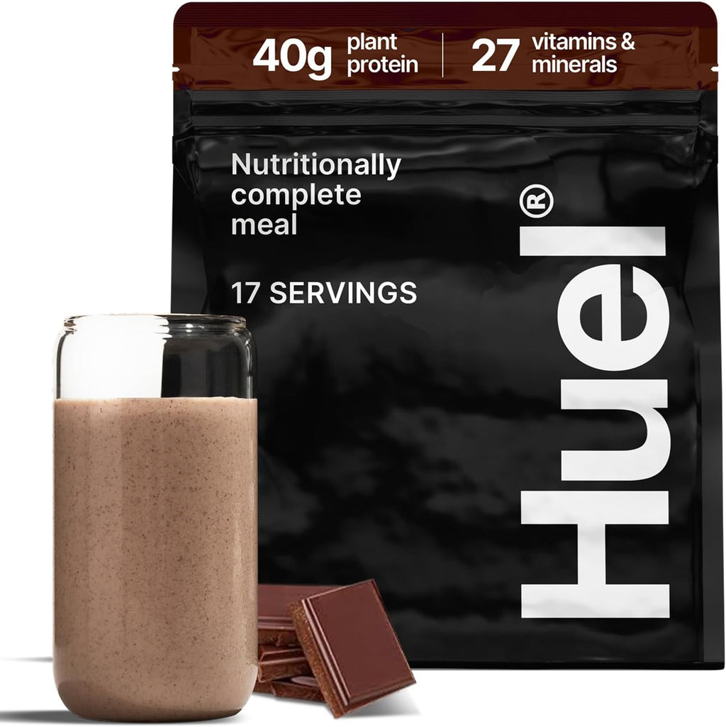 Huel Black Edition | Chocolate 40g Vegan Protein Powder | Nutritionally Complete Meal Replacement | 27 Vitamins and Minerals, Gluten Free | 17 Servings