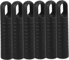 Healeved 6Pcs Mop Handle End Cap Replacement Grips Cleaning Tool Set - Non-Slip Mop Rod Handles End Sleeve for Floor Broom Grips Stick Dust Household and Sweeping Accessories (Black)