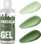 Olive Gel Food Coloring - Pandalab 2 Ounce High Concentrated Food Dye for Baking, Cake, Cookie, Fondant, Icing, Easter Egg, Macaron, DIY Slime (60ml)