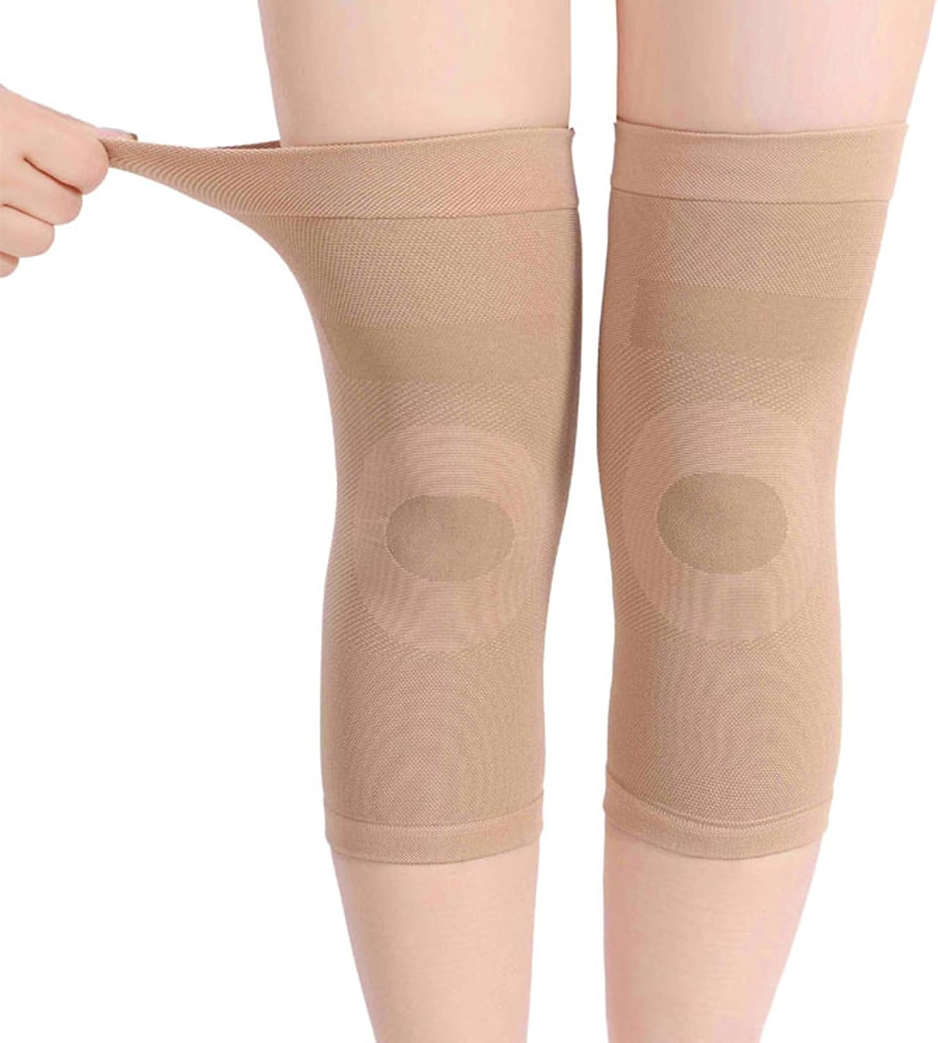 Knee Compression Sleeve,Brace for Women Men Sleeves Wrap Compress Elastic Support,for Arthritis Relief Pain,ACL,MCL,Aching Knees,Patellar Tendonitis,Injury Recovery,Daily Wear (Skin Tone, Medium)