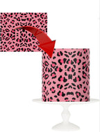 Edible Leopard Print Cake Wrap, 8 x 10 inches, Icing Sheet Cake Topper blush pink color