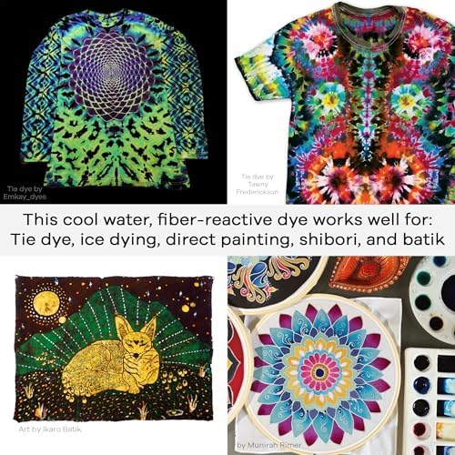Jacquard Procion Tie Dye Powder Antique Gold 8oz Jar - for Permanent & Washfast Use as Ice Powder, Cold Water Fabric Clothing