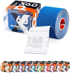 d3 X6.0 Waterproof Kinesiology Tape 2in x 20ft – Royal Blue Athletic Tape for Joint Support, Pain Relief & Muscle Recovery | Sweatproof & Hypoallergenic for Knee, Shoulder & Back – Uncut Roll