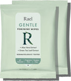 Rael Feminine Wipes, Flushable, Travel Size, All Skin Types, Daily Use (Gentle, 10 Count Pack of 2)