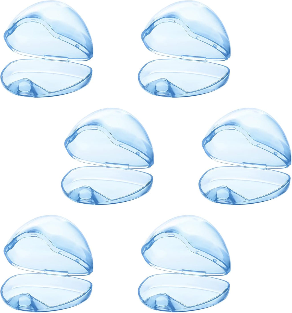 Accmor Pacifier Case, Pacifier Holder Case, Pacifier Container for Travel, BPA Free,Transparent Blue, 6 Pack