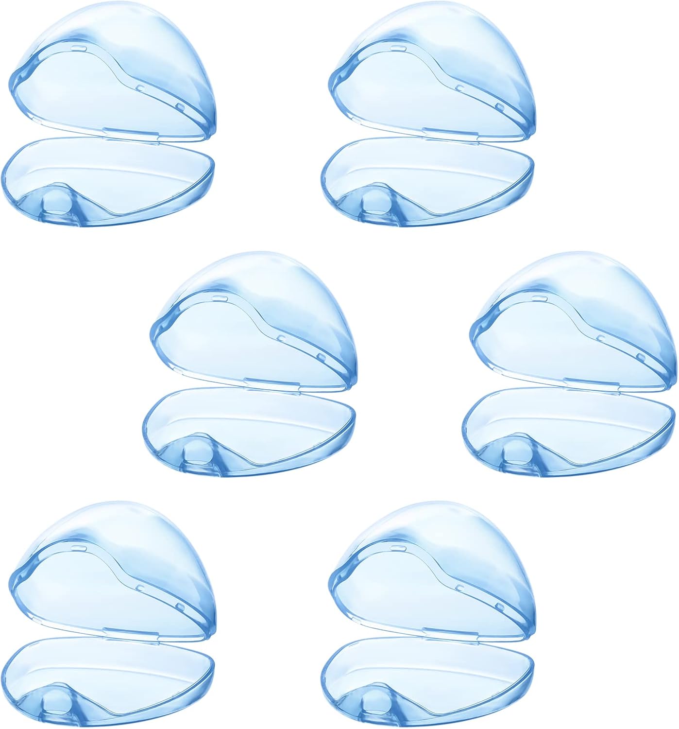 Accmor Pacifier Case, Pacifier Holder Case, Pacifier Container for Travel, BPA Free,Transparent Blue, 6 Pack