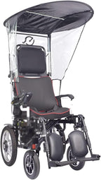 Electric Wheelchair Sunshade Canopy Awning, Wheelchair Parasol Universal Sun Shade Rain Cover, Folding Sunshade, Universal Fit Water Resistant U-V Resistant
