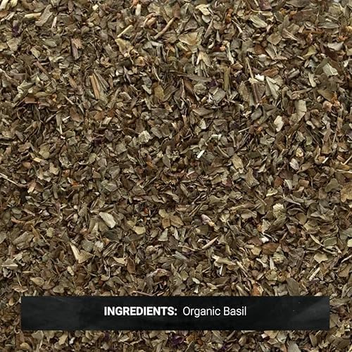 Frontier Co-op Sweet Basil Leaf, 1-Pound Bulk, Popular on Pizza & DIY Body Care As An Essential Oil, Kosher, Organic