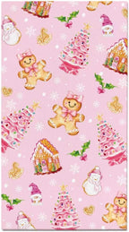 200PCS Christmas Paper Napkins Gingerbread Man Candy Cane Snowflake Guest Napkins Decorative Hand Towels Xmas Winter Lunch Dinner Napkin for Xmas Bathroom Wedding Birthday Baby Shower Party Decoration