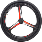 Sport wheelchair 24-inch rear wheels for stability and easy removal Hole diameter 12.7mm(Black Single wheel)