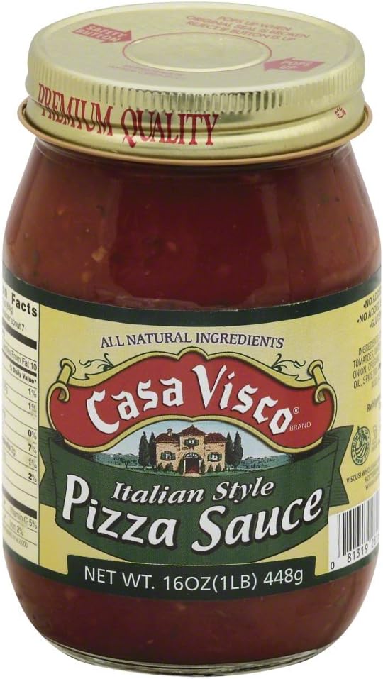 Casa Visco Pizza Sauce, 16 Ounce (Pack of 6)