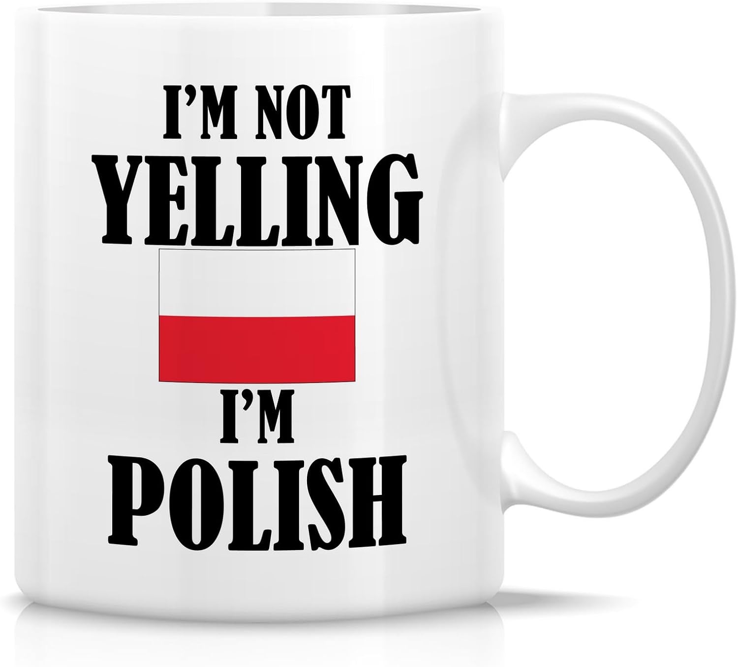 Retreez Funny Polish Mug - I'm Not Yelling I'm Polish 11 Oz Ceramic Coffee Mugs - Funny, Sarcasm, Sarcastic, Inspirational Poland birthday gifts for Poles friends, coworkers, men women dad mom bro him