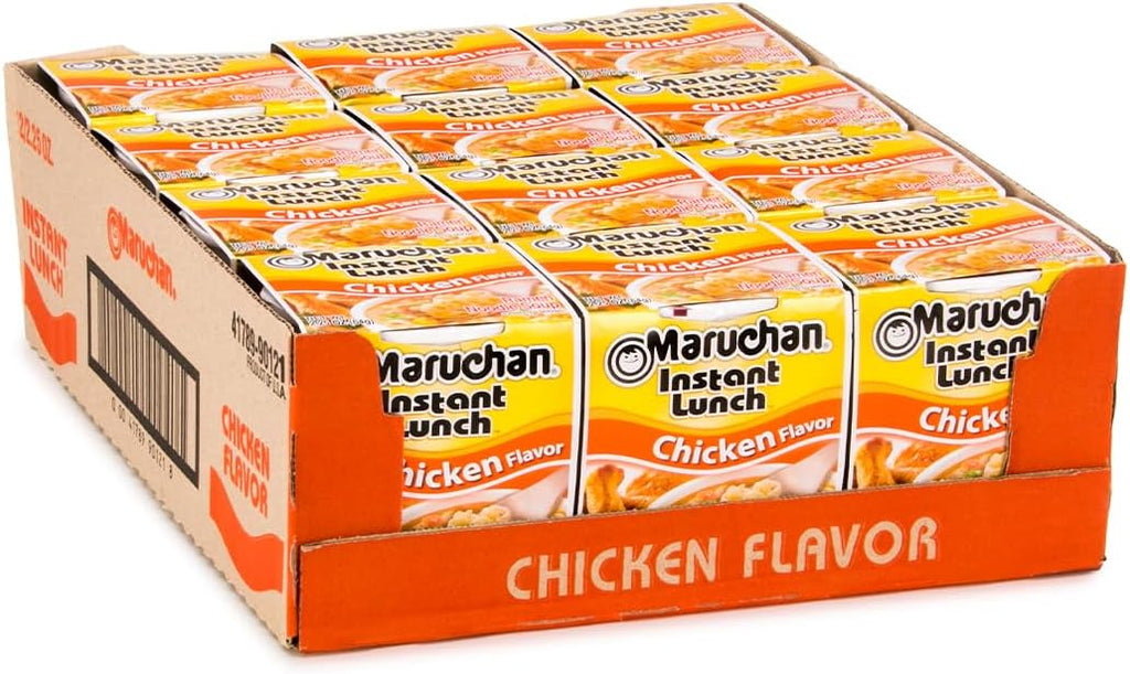 Maruchan Instant Lunch Ramen Noodles, Chicken Flavor – Japanese-Style Instant Noodle Soup, Easy Meal Ready in 3 Minutes – 2.25 Oz. (12 Pack)