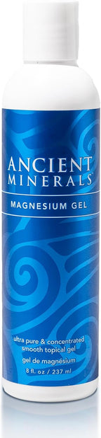 Ancient Minerals Magnesium Gel - 8oz Bottle - Pure Genuine Zechstein Magnesium Chloride - Best for Massage, Topical Skin Application