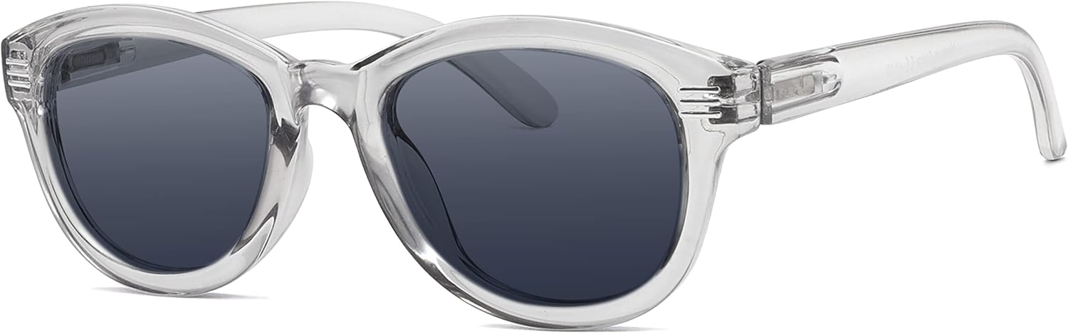 Eyekepper Cat Eye Reading Glasses for Women Oversize Ladies Readers - Grey Lens +2.50