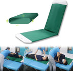 Rolling Patient Transfer Board, Easy Go Roller Patient Transporter Slide Sheet Assist Device for Transferring Patient from Bed to Bed or Operationg Table, Foldable, 67" 19.7" (Green)