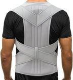 XS-5XL Plus Size Full Back Brace And Posture Corrector For Men And Women Adjustable Shoulder Straightener Teenager Student Scoliosis And Hunchback Correction(Gray,XX-Large)