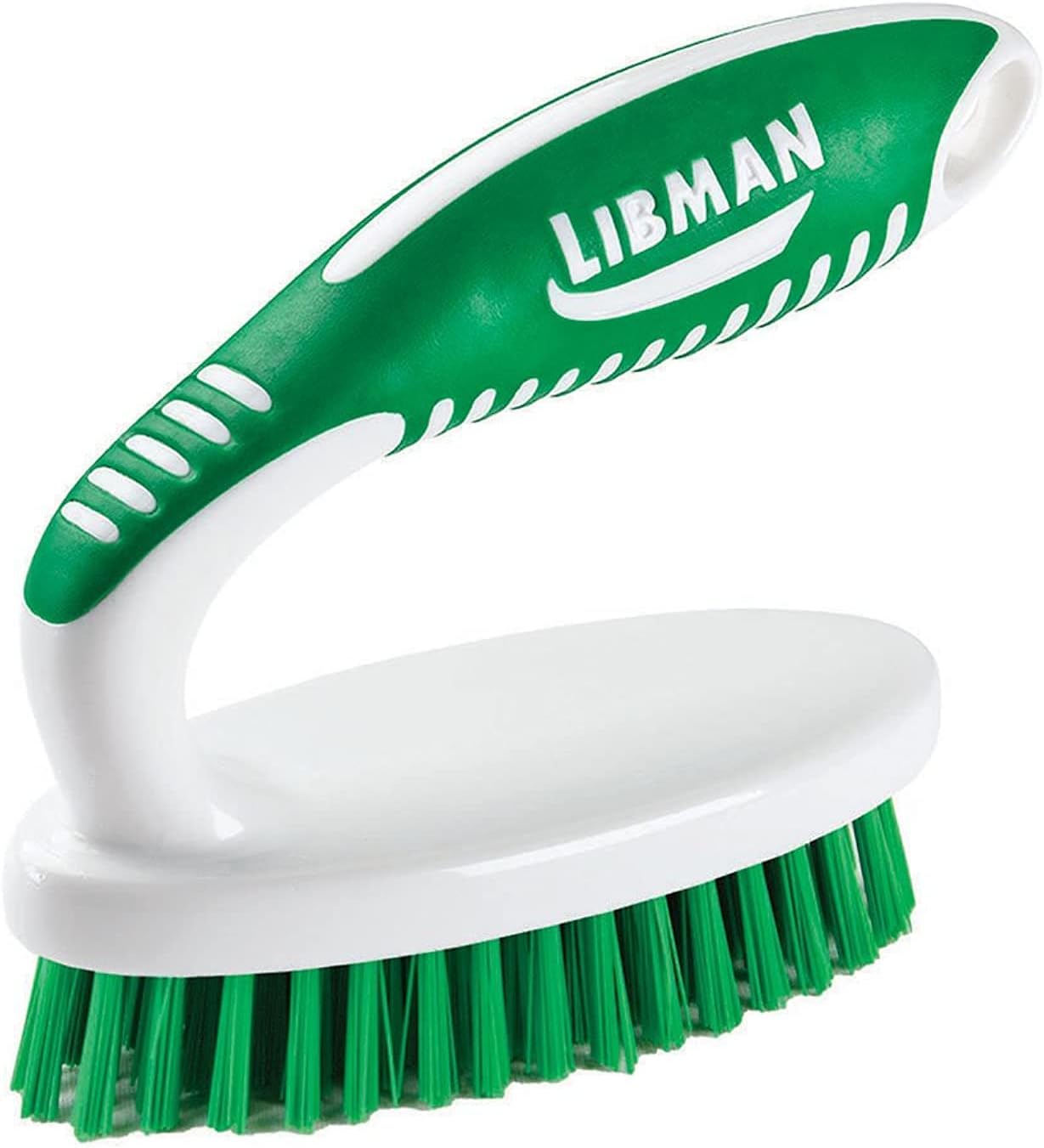 Libman Commercial 15 Small Scrub Brush, Polypropylene, 1.75" x 4.5" scrubbing Surface, Green and White (Pack of 6)