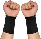 Wrist Compression Sleeve, Elastic Wrist Support Sleeve Wrist Braces, Carpal Tunnel Support Sleeve, for Women and Men Sport Fitness Workout (1, Black)
