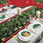 100 Pcs Christmas Cocktail Napkins Disposable 2 Ply – 4 Designs disposable Xmas Cocktail Napkin Dinnerware Set for Xmas Party Decorations