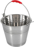Healeved Stainless Steel Bucket 2 Gallon Bucket with Lid Galvanized Bucket with Lid Portable Metal Water Bucket Metal Bucket with Lid Milk Storage Pail Plastic Feeding Bucket High Capacity